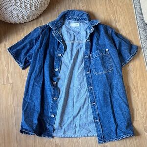 SLVRLAKE Denim Oversized Button Down Shirt